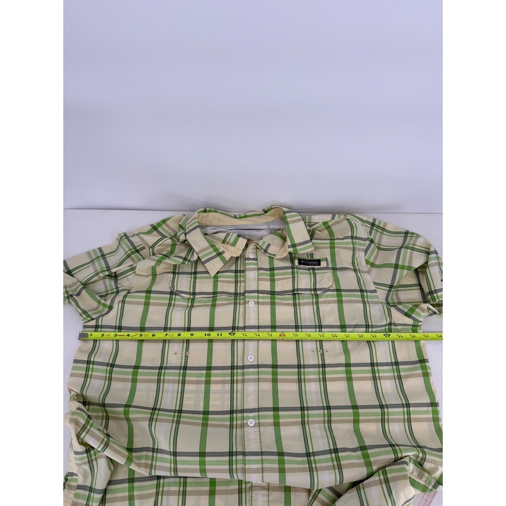 Columbia Men's Green Plaid Short Sleeve Button Up Shirt Size XXL Outdoor Casual - Picture 5 of 9